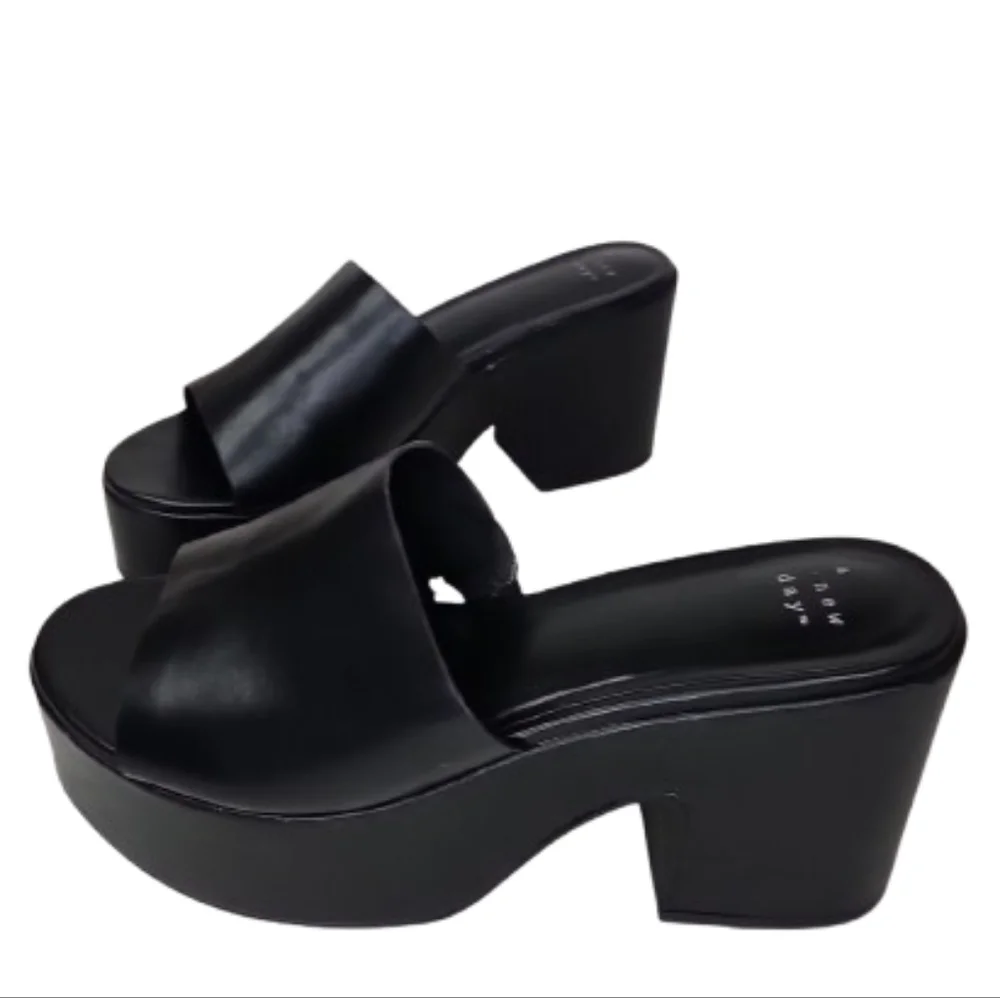 Women's Ricky Platform Heels with Memory Foam Insole - A New Day™ Sizes Slip-on